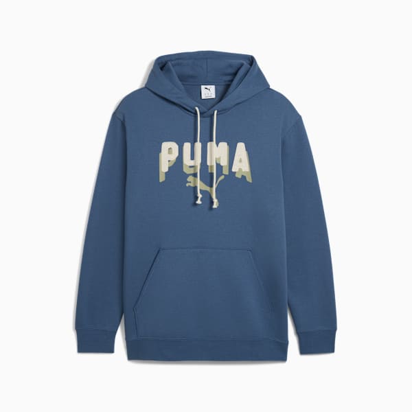 Essentials Double Up Hoodie Men, Dark Indigo, extralarge