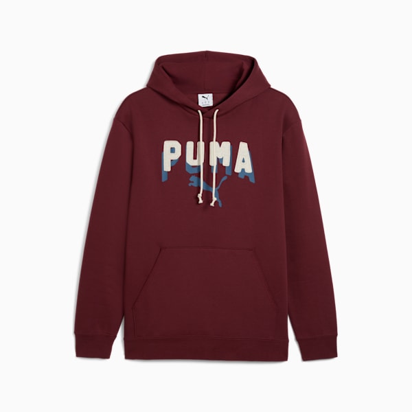 Essentials Double Up Hoodie Men, Ruby Shimmer, extralarge