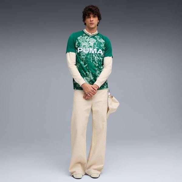 ESS AOP SS Jersey Men, Wild Green-Light Moss, extralarge