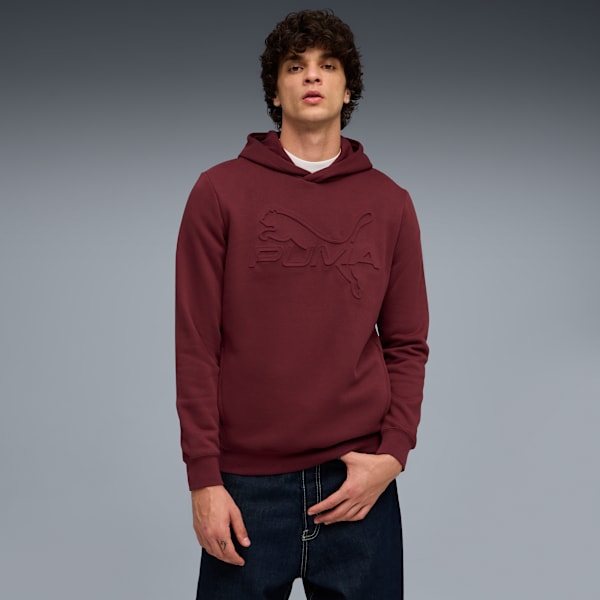 PUMA Elevated Essentials Men's Hoodie, Ruby Shimmer, extralarge