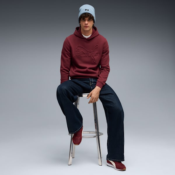 PUMA Elevated Essentials Men's Hoodie, Ruby Shimmer, extralarge