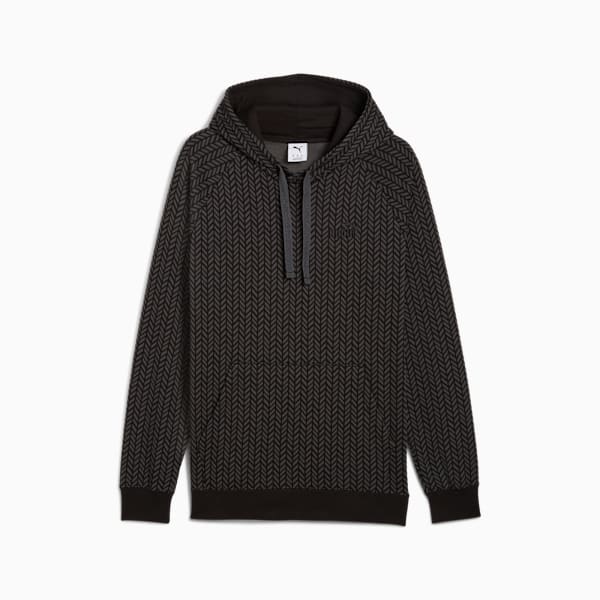 Pull à capuche Hommes Essentials Herringbone de PUMA, PUMA Black, extralarge