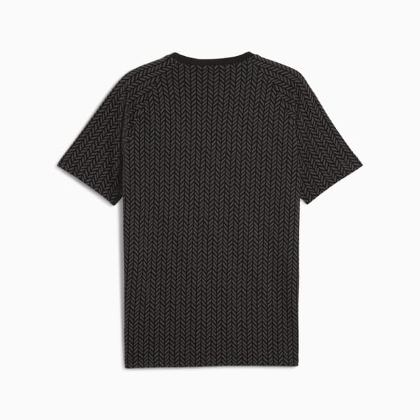 Essentials Herringbone Tee Men, PUMA Black-Dusky Gray, extralarge
