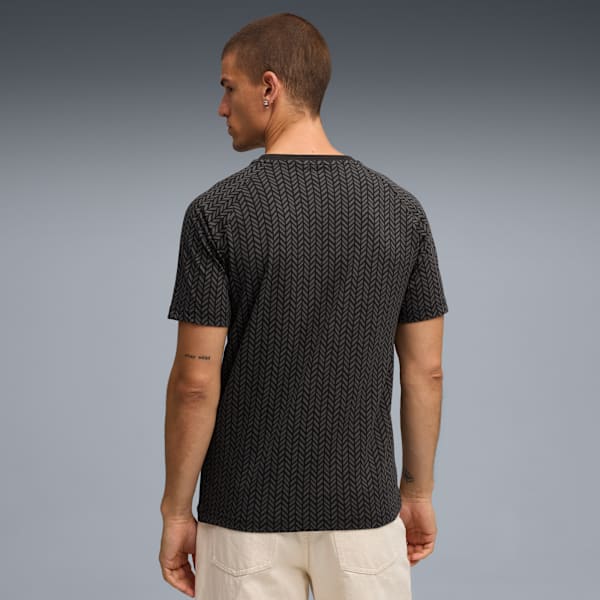 Essentials Herringbone Tee Men, PUMA Black-Dusky Gray, extralarge
