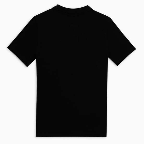 Essentials Pique Youth Short Sleeve Polo T-shirt, PUMA Black, extralarge-IND