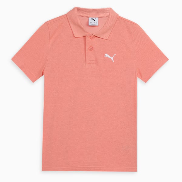 Essentials Pique Youth Short Sleeve Polo T-shirt, Poppy Pink, extralarge-IND