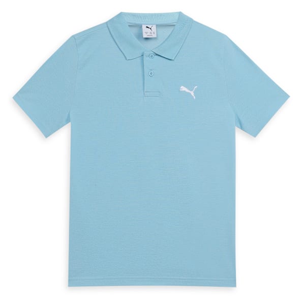 Essentials Pique Youth Short Sleeve Polo T-shirt, Silver Sky, extralarge-IND