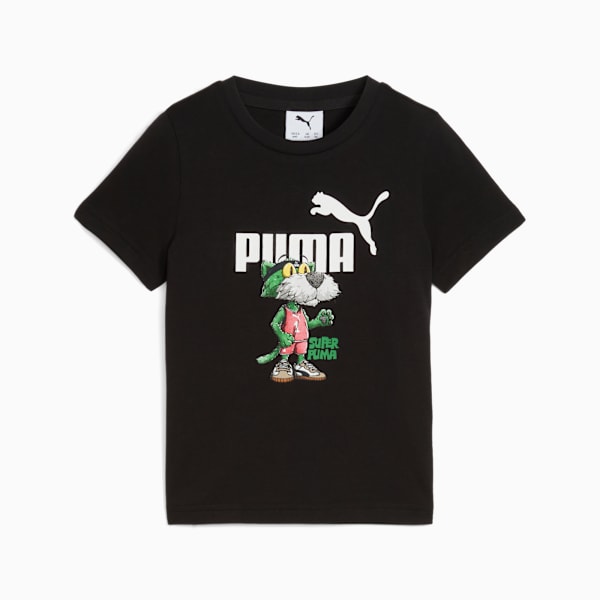 SUPER PUMA Graphic Tee Kids, PUMA Black, extralarge