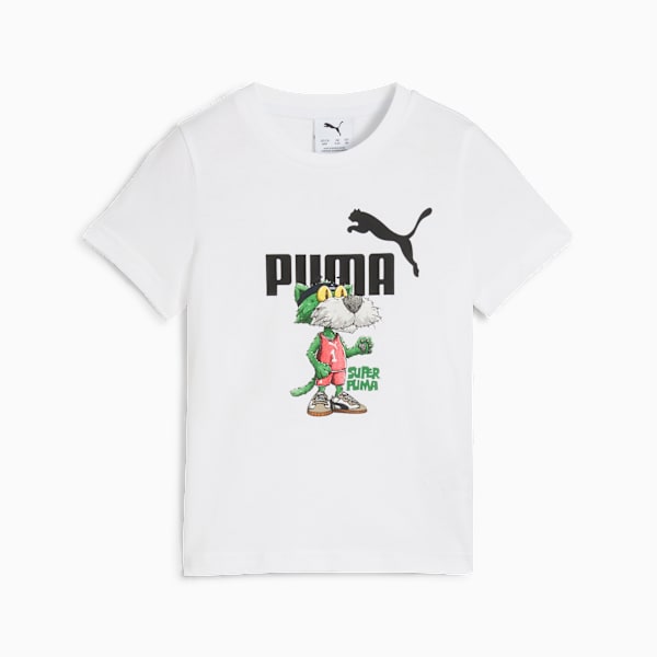 Super PUMA Graphic Tee Kids, PUMA White, extralarge