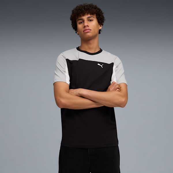 ESS TRIPLE BLOCK Tee Men, Gray Echo, extralarge