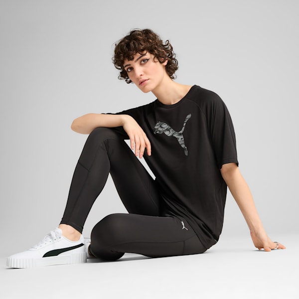 EVOSTRIPE Women's Relaxed Fit Tee, PUMA Black, extralarge-IND