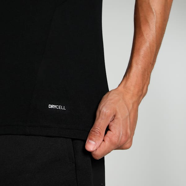 EVOSTRIPE Men's Slim Fit Tee, PUMA Black, extralarge-IND