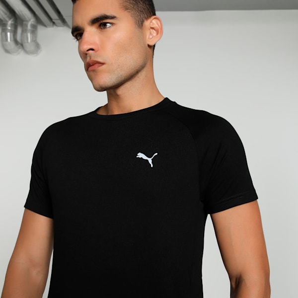 EVOSTRIPE Men's Slim Fit Tee, PUMA Black, extralarge-IND
