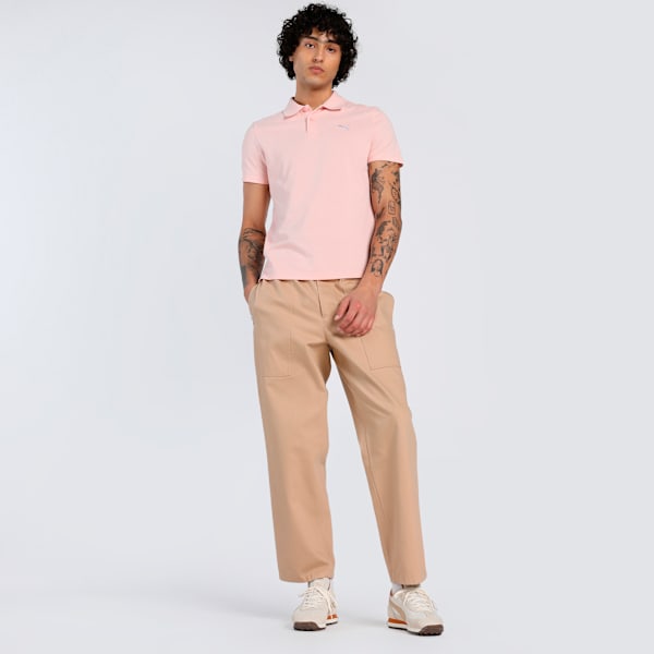 Logo Men's Slim Fit Polo, Rose Dust, extralarge-IND