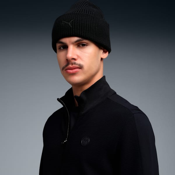 Wardrobe Essentials Men's Ottoman Full Zip Jacket, PUMA Black, extralarge-IND