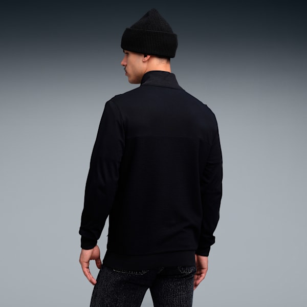 Wardrobe Essentials Men's Ottoman Full Zip Jacket, PUMA Black, extralarge-IND