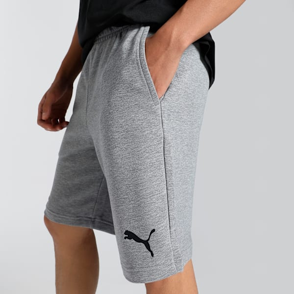 Men's Essential Cotton French Terry Shorts, Medium Gray Heather-Cat, extralarge-IND