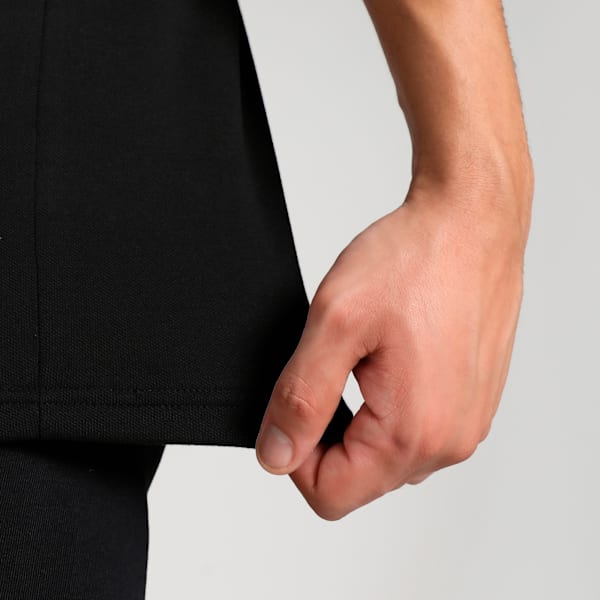 Essentials Contrast Tipping Men's Slim Fit Polo, Cotton Black, extralarge-IND