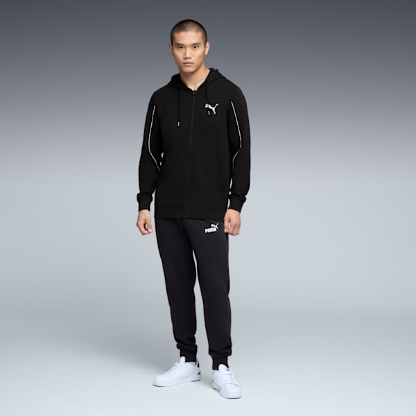 Sport Men's Zip-Up Hoodie, PUMA Black, extralarge