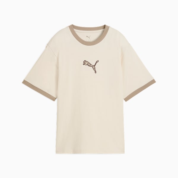 PUMA Essentials Animal Print Women's Graphic Tee, Alpine Snow, extralarge