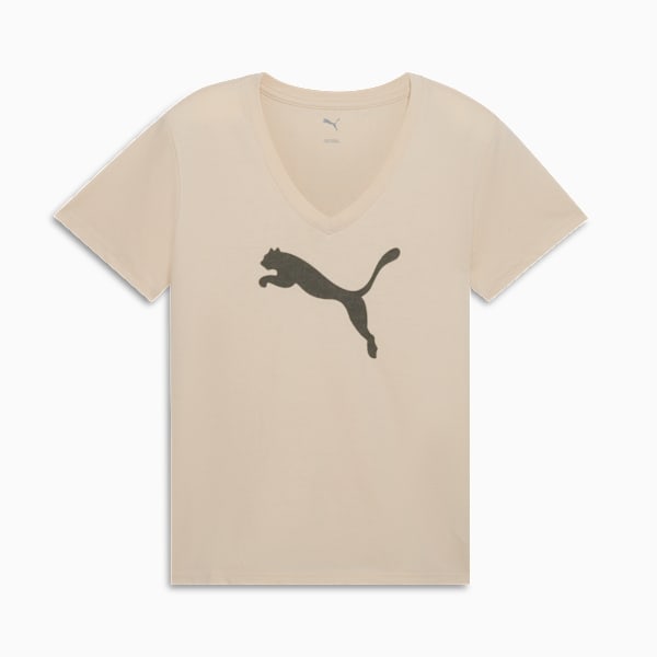 Graphic Pebble V-Neck Tee Women, Alpine Snow, extralarge