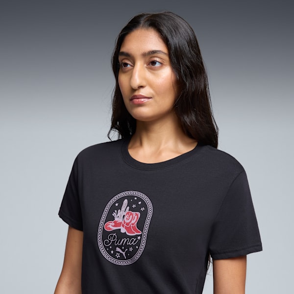 Graphic Western Tee Women, PUMA Black, extralarge