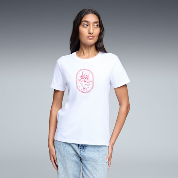 Graphic Western Tee Women, PUMA White, extralarge