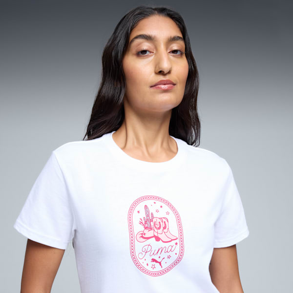 Graphic Western Tee Women, PUMA White, extralarge