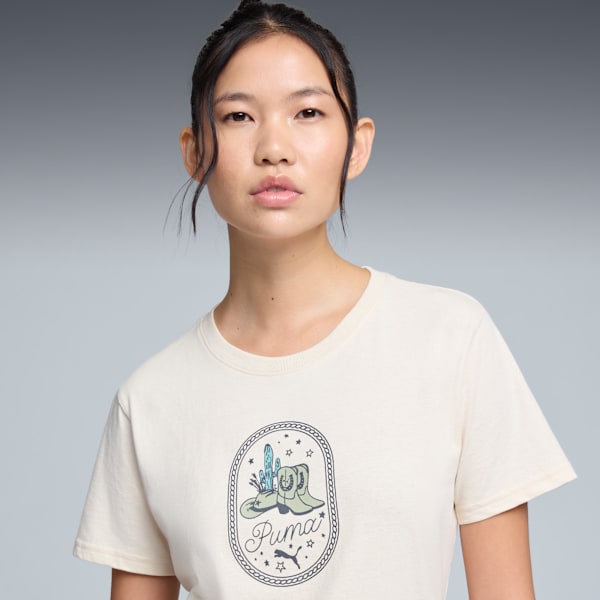 Graphic Western Tee Women, Alpine Snow, extralarge