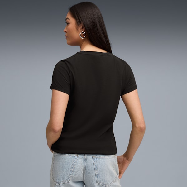 Graphic Varsity Tee Women, PUMA Black, extralarge