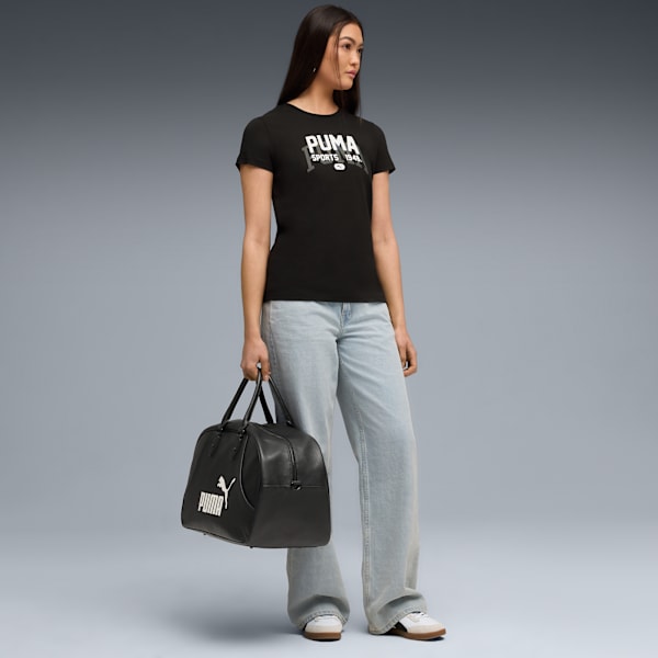 Graphic Varsity Tee Women, PUMA Black, extralarge