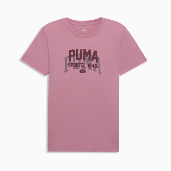 Graphic Varsity Tee Women, Poised Pink, extralarge