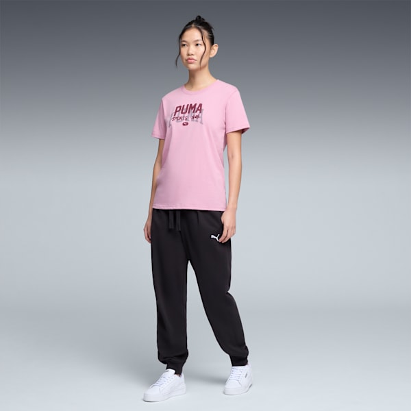 Graphic Varsity Tee Women, Poised Pink, extralarge
