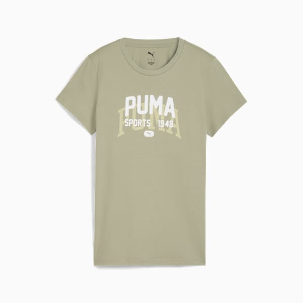 Graphic Varsity Tee Women, Lux Army, extralarge