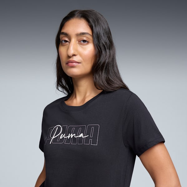 GRAPHIC Logo Tee Women, PUMA Black, extralarge