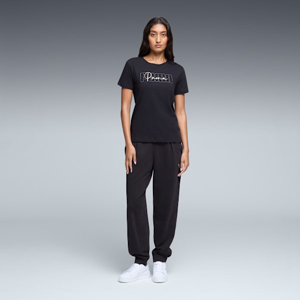 GRAPHIC Logo Tee Women, PUMA Black, extralarge