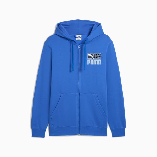 Graphic Repeat FZ Hoodie Men, Mountain Blue, extralarge