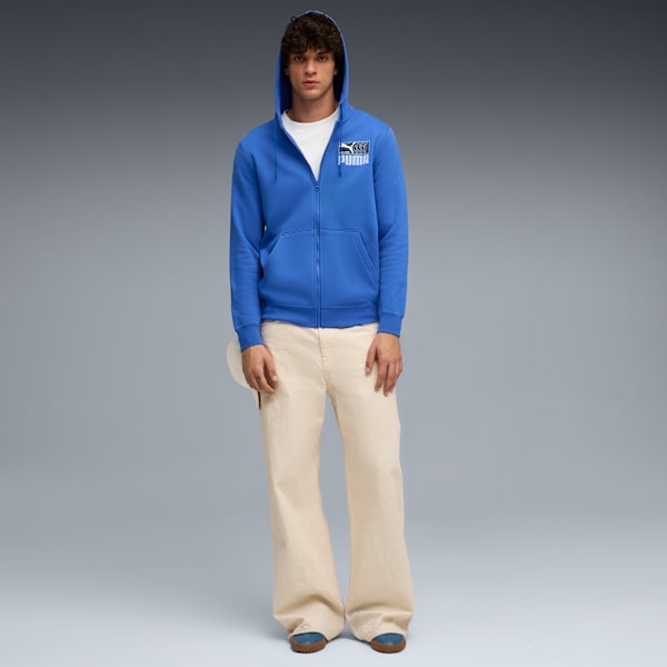Graphic Repeat FZ Hoodie Men, Mountain Blue, extralarge