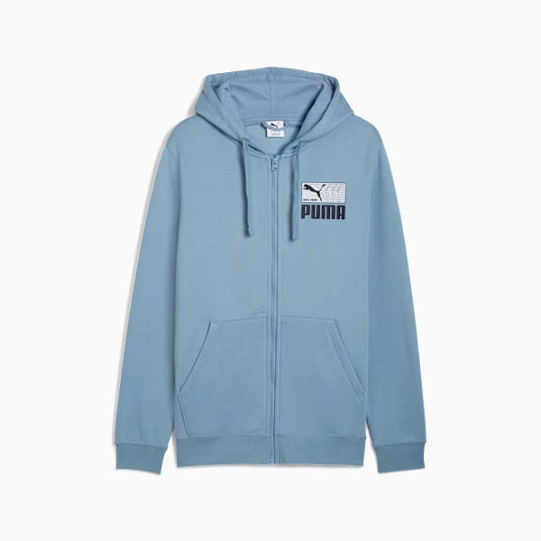 Graphic Repeat FZ Hoodie Men, Cool Blue, extralarge