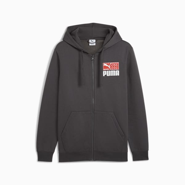 Graphic Repeat FZ Hoodie Men, Dusky Gray, extralarge