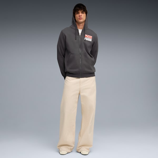Graphic Repeat FZ Hoodie Men, Dusky Gray, extralarge