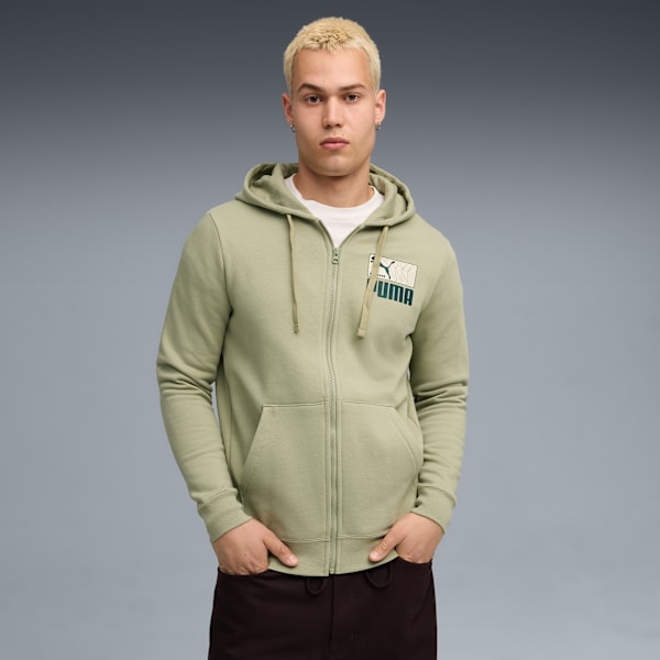 Graphic Repeat FZ Hoodie Men, Lux Army, extralarge