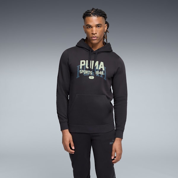 Graphic Varsity Hoodie Men, PUMA Black, extralarge
