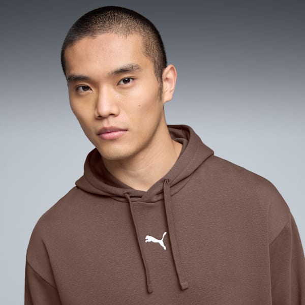 PUMA Essentials Men's Relaxed Fleece Hoodie, Flat Bronze, extralarge