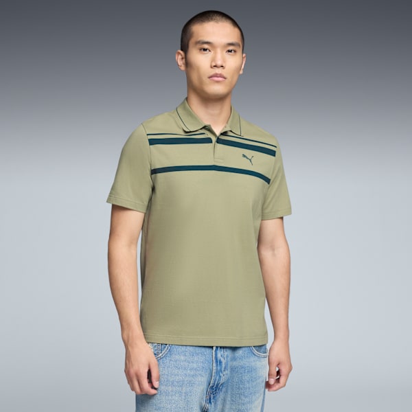 ESS ELEVATED Polo Men, Lux Army, extralarge