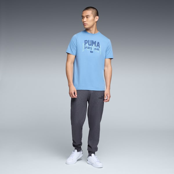 Graphic Varsity Tee Men, Cool Blue, extralarge