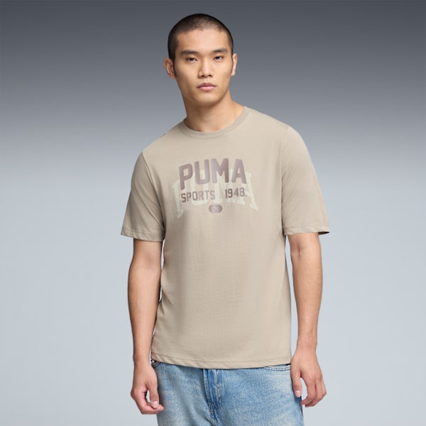 Graphic Varsity Tee Men, Ice Coffee, extralarge