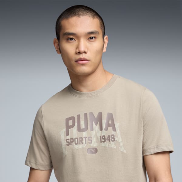 Graphic Varsity Tee Men, Ice Coffee, extralarge