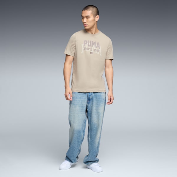 Graphic Varsity Tee Men, Ice Coffee, extralarge