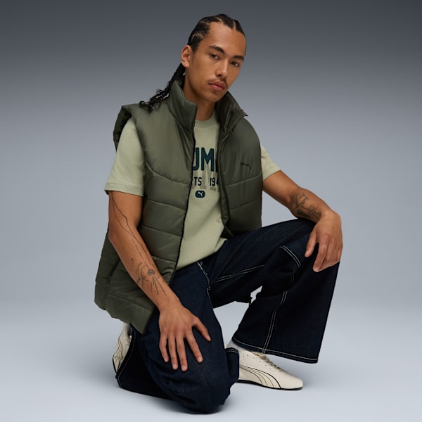 Graphic Varsity Tee Men, Lux Army, extralarge